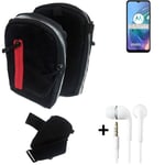 Shoulder bag / holster + earphones for Motorola Moto G10 Belt Pouch Case