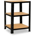 shelfplaza® BLACK 90x40x40 cm Étagère charge lourde / meuble etagere noir metal avec 3 niveaux / capacité charge 175kg / meuble etagere metal noir