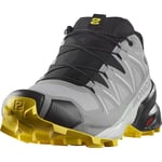 Salomon Homme Speedcross Gore-Tex Chaussure de randonnée, Sharkskin/Black/Lemon, 41 1/3 EU