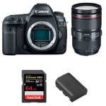 Canon EOS 5D Mark IV + EF 24-105mm f/4L IS II USM + SanDisk 64GB Extreme PRO UHS-I SDXC 170 MB/s + LP-E6N | Garantie 2 ans