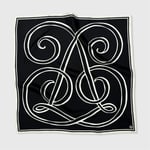 Monogram Silk Scarf - Black