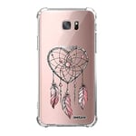 Evetane - Coque Silicone Compatible avec Samsung Galaxy S7 Edge - Protection Souple et Renforcée - Coins Antichocs - Fine et Transparente - Coque Arrière - Attrape Coeur