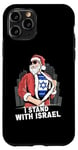 iPhone 11 Pro I Stand With Israel And USA Flag Santa Patriotic Israeli Case