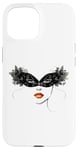 Coque pour iPhone 15 Masque vénitien, joli visage, femme, Venise, Italie