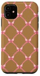 Coque pour iPhone 11 étui pro max couleur désert mignon rose floral avec papillon