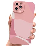 ECZOIL Coque iPhone 11 Pro Max Mignon Aesthetic Art Peint Lens Protection de téléphone pour Les Cute Femmes Filles Coque Ultra Mince TPU Case for iPhone 11 Pro Max 6,5 Pouces-Rose