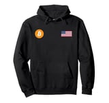 BTC Bitcoin American Flag Crypto Revolution Pullover Hoodie