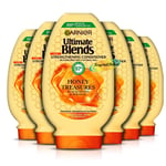 6x Garnier Ultimate Blends Honey Treasures Strengthening Conditioner 400ml