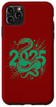 Coque pour iPhone 11 Pro Max Bonne année chinoise - Serpent vert - Nouvel An chinois 2025