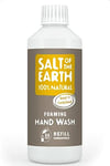 Salt Of the Earth 100% Natural Foaming Hand Wash Refill, Amber & Sandalwood - Vegan, Instant Foaming, Sustainable, Leaping Bunny Approved, Made in The UK - 500ml