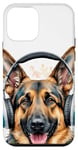 Coque pour iPhone 12 mini Berger Allemand Écouteurs Chien Alsacien Animaux Imprimé