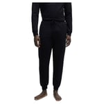 BOSS Mens Iconic Pants Double-Monogram Tracksuit Bottoms in Cotton Terry