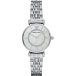 Emporio Armani AR1908 Womens Silver Mother of Perl Dial Watch