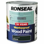 Ronseal 10 Year Weatherproof No Primer Wood Paint 750ml Racing Green Gloss