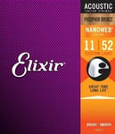 Akustisen kitaran kielet Elixir 16027 0,011-0,052.