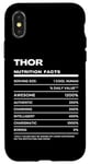 Coque pour iPhone X/XS Thor Valeur Nutritive Nom Drôle