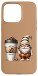 Coque pour iPhone 15 Pro Max Coffee Gnome And Extra Large Coffee Cup To Go For Barista