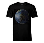 T-Shirt Homme Col Rond Planete Terre Mosaique Photo Art Pixel