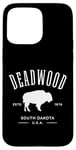 iPhone 15 Pro Max Deadwood South Dakota USA Bison Design Souvenir Case