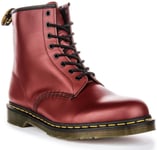 Dr Martens 1460 Smoth Lace Up 8 Eyelet Ankle Mens Boot Cherry UK 6 - 12