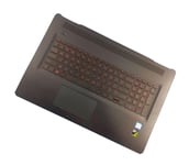 Hp 862972-131, Kabinett + Tastatur, Portugisisk, Bakgrunnsbelyst Tastatur, Hp, Omen 17-W