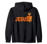 Jesus is my King - Bible True Story - Jesus Happy Zip Hoodie