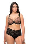 Ulla Popken Wire-Bra, Softcup, Avantgarde Soutien-Gorge, Noir, 115E Femme