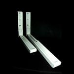 Adjustable White Wall BRACKETS, Mounts for Microwave, TV, Aquarium - up to 40kg