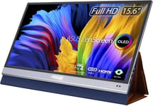 OLED MQ16AH - Ecran PC Portable 15,6"" FHD - Télétravail ou Gaming - Alimentation et Affichage Via USB-C/Micro HDMI - Dalle OLED - 1920x1080-1ms - Delta E< 2-1ms - pour Notebook.[G283]