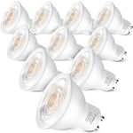 Bonnov GU10 LED Bulbs Warm White 3000K, 5W Spot Light Bulbs 450LM, 40W GU10 Halogen Equivalent, 38° Narrow Beam Angle GU10 Bulbs, Non Dimmable, 10 Pack