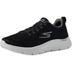 Skechers Go Walk Flex - Quota Hommes Baskets, Black Textile Grey Trim, 43.5 EU