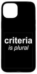 iPhone 15 Plus "Criteria Is Plural" Bold and Italic Grammar Humor Case