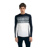 Dale of Norway Vail Baselayer Crew Neck - Maillot thermique laine mérinos homme Off White / Navy L