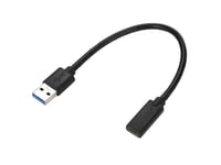 Usb 3.0 Male Til Usb-C Female Adapter - 20 Cm