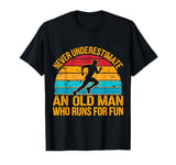 Old Man Running Humor Design Funny Runner T-Shirt