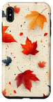 iPhone XS Max Falling autumn maple leaves in warm colours Case