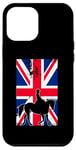 iPhone 12 Pro Max Equestrian UK Flag United Kingdom Horse Silhouette Case