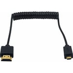 Serbia - Câble micro hdmi vers hdmi, câble spirale hdmi vers micro hdmi, micro hdmi mâle vers hdmi mâle ultra fin et flexible pour 1080p, 4K, Ultra