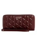 GUESS Kori Portefeuille zippé pour Femme Bordeaux Taille Unique