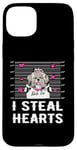 Coque pour iPhone 15 Plus Shih Tzu I Steal Hearts Valentine Dog Funny Valentines Day