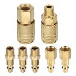 7pcs 1/4" NPT Air Coupler & Plug Kit Type m Female Male Couplers & Plugs Set