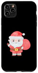 Coque pour iPhone 11 Pro Max Ho-Ho-Holiday Cheer: Père Noël en action