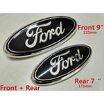 Ford Transit Front Rear Grille Black Badge Bonnet Emblem 200