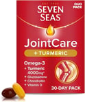 Seven Seas JointCare Omega-3 and Turmeric 30 tabs+30Caps, 4000 mg = 60 Packs