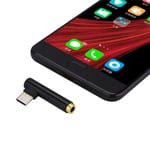 Type-c To 3.5 Mm Adapter Audio Convertor Headphone Jack Black