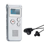 COVVY Portable Digital Voice Recorder Sound Audio Recorder Dictaphone LCD Recorder MP3 Player-8GB (Silvery)