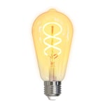 Deltaco Smart Home LED-lampa Filament E27 WiFi ST64 Spiral 5.5W