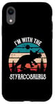 iPhone XR I'm With The Dinosaur Styracosaurus, Retro Dino Gifts Kids Case