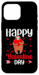 iPhone 16 Pro Max Sloth Happy Valentine Day Couple Funny Valentine's Sloths Case