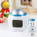 INN® Projecteur Radio Réveil LED LCD Alarm Musique Thermomètre Noël Ciel étoilé LED reveil pour les enfants